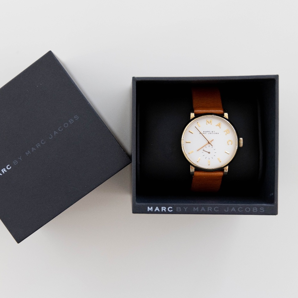 Marc by Marc Jacobs Gold and Tan Leather Watch